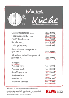 Frischetheke &amp; warme Küche
