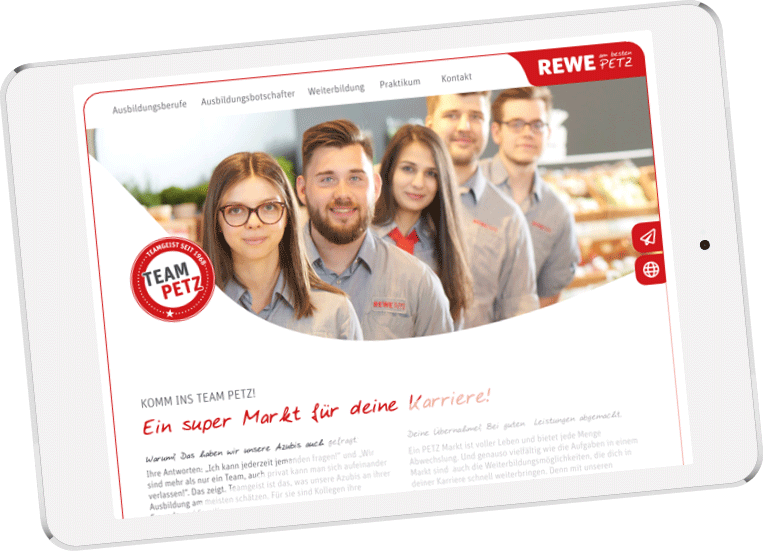 Das PETZ REWE Tablet