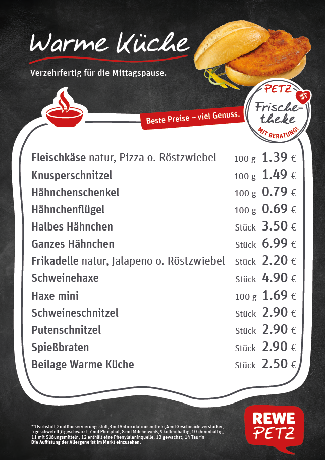 Warme Küche & Frischetheke | REWE PETZ
